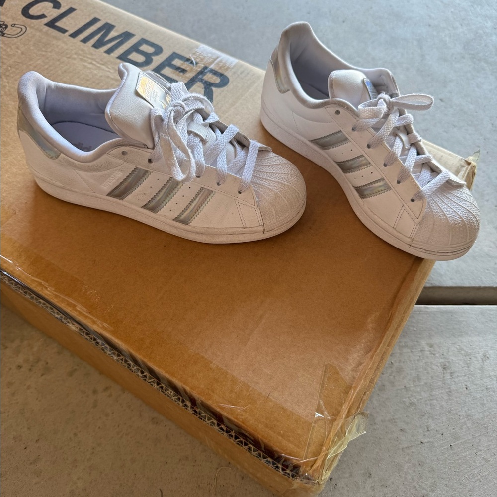 Adidas White and Gray Sneakers